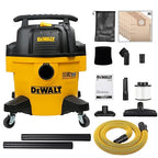 DEWALT 6-Gallon STEALTHSONIC Ultra Quiet Poly Shop Vacuum Wet and Dry, 5 Peak HP Noise Reduction Wet/Dry Vac for Jobsite, Workshop, and Garage, DXV06P-QTB