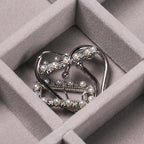 Frebeauty Small Jewelry Tray Set,Stackable Velvet Jewelry Organizer Tray,Mini Jewelry Drawer Organizer,Drawer Inserts,4.92 x 3.74 x 0.9 Inches,4 Grid Earring Organizer for Women(Set 2,Grey)