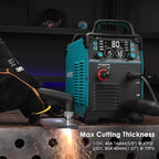 Plasma Cutter, [Blow Back Pilot Arc][Large LED][Air Sensor] 80Amp Non-HF CNC bestarc Plasma Cutter Machine 110V/220V Dual Voltage, 5/8" Clean Cut 1.57" Max Cut, PA/PT, 2T/4T for Beginners DIY