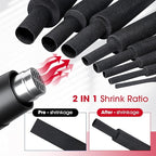 2 in 1 Heat Shrink Braided Sleeving Fabric Tubing-Ideal fit Irregular Shape Hose/Cable/Wire (3/4"(19mm), 100FT)