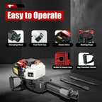 52CC 2 Stroke Demolition Jack Hammer, Gas Powered Concrete Breaker Punch Drill Jack Hammer, Heavy Duty Concrete Breaker for Trenching,Chipping,Breaking Holes