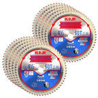 10-Pack 6-1/2" 60-Tooth 5/8" Arbor Woodworking Circular Saw Blade,Ultra Finish/General Purpose,Special Anti-Thermal Adhesion Coating on Cutting Edge-TA,High Finish, Long Life,6-1/2" 60T 5/8"