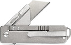 TIRANT RAZOR V3 (Stonewashed) 6Al-4V Titanium Utility Knife & EDC Pocket Knife, Box Cutter, Razor Blade EDC Tool