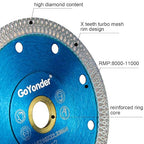 GoYonder Super Thin 7" Grinder Blades Tile Blade, Diamond Saw Blade for Cutting Porcelain Tiles Granite, 180mm Tile Cutting Blade for Angle Grinder