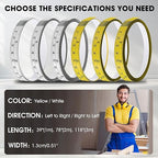 Adhesive Measuring Tapes,Steel Self Tape Measure,1/2" Wide Imperial & Metric Ruler Sticker, Stick On Table Saw and T Track for Woodworking, Drafting (Yellow, Left to Right 118" 2PCS)