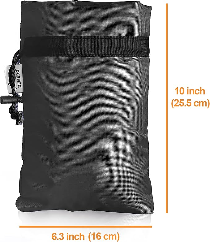 Enlarge Outdoor Faucet Cover for Winter Freeze Protection, 3M Thinsulate, 10"H x 6.3"W Hose Bib Covers for Wall Taps Outside, Waterproof & Frost Free Insulated Spigot Cover, 6 Pcs Faucet Socks - Black