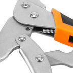ZOENHOU 4 Pack 6 Inch C Clamp Locking Plier with Swivel Pads and Rubber Handle, C Type Adjustable Vise Grip Locking Pliers, Weldingc C Clamp Plier for Metal DIY Woodworking
