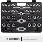 Segomo Tools 110 Piece Hardened Alloy Steel Metric Tap And Die Threading Tool Set With Storage Case | Metric Tap and Die Set | Rethreading Kit | Tap Set | Tap and Die Kit - TD110MM