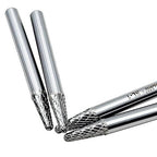 SL-1 Tungsten Carbide Burr Rotary File, Taper Shape Double Cut, 4pcs by LU&MN