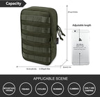 Mardingtop Molle Tactical Utility Pouch, EDC Admin Pouch Bag, Molle Attachment Military Modular Attachment