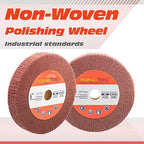 6 Inch Flap Wheel, Non-Woven Abrasive Polishing Wheel, 1 Inch Thickness, 3/4 Inch Arbor, for Bench Grinder (4 Pcs Grit320)