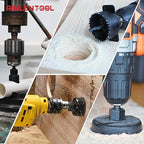 Hole Saw Set, 26PCS Hole Saw Kit with 3/4" to 5" (19mm-127mm) Saw Blades, Spade Drill Bit, Mandrels, Drill Bits, Installation Plate,Hex Key with Storage Box for Soft Wood, Plastic,PVC Board