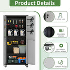 Metal Garage Storage Cabinet with Wheels,Locking Rolling Tool Cabinet with Drawers and Shelves for Home, Office, Garage & Workshop