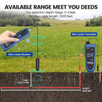 Underground Wire Locator, Cable Tester F02 Pro for Locate Wires, Locate Control Wires Cables Pet Fence Wires, up to 3 Feet Deep 1640 Feet Length, Equiped with Rechargeable 1100mAh Battery
