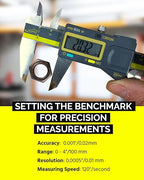 iGAGING Absolute Origin 0-4" Digital Caliper, IP54 Stainless Steel, SPC/USB Output Port, Inch & Metric Modes, Case, Manual