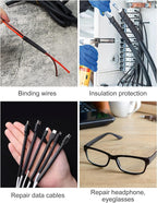 Lsnisni 3:1 Heat Shrink Tubing Ø5/8inch ＆ 3/4inch 13ft, Marine Grade Waterproof, Dual Wall Adhesive Lined, Heat-Shrink Tubing Black (Ø3/4” 13ft)