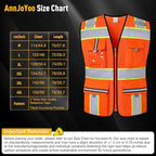 Class 2 Safety Vest with Zipper Front and multiple Pockets, High Visibility Vest, Meets ANSI/ISEA Standards