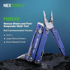 NEXTORCH PIONEER MT20 14-IN-1 Multi-tools Full-Size,Versatile Multi-tool Set with Scissors Needle Nose Pliers Pocket Clip Multi-tool for DIY Home Garden Outdoors Everyday Carry Men Gift Color (BLUE)