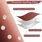 100 PCS 320 Grit 5 Inch Sanding Discs, Hook and Loop Sandpaper for Random Orbital Sander
