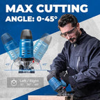 Dong Cheng 20V Brushless Jigsaw, 26mm Stroke, 800-3500 SPM, 0-45° Bevel, 6-Speed, Orbital Action, Dual LED, Dust Blower, with 4Ah Battery, Charger, 6 Blades, Guide Rail & Tool Bag