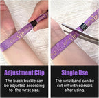 100 Pcs VIP Cloth Event Wristband, Disposable VIP Wristbands for Events, Colored VIP Wristbands Events,for Lightweight Concert,Club Entrance Wrist Strap Party Wristband Event (Color : Purple)