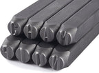 HimaPro Letter and Number Stamp Set 36pcs 40Cr Alloy Steel Metal Stamp Number & Letter Punch Set in a Wooden case (8mm 5/16 Inch)