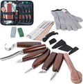 Wood Carving Tools Set,Detail Wood Knife,Hook Carving Knife Kit for Beginners,Trimming Knife for Spoon Bowl Cup Pumpkin Woodwork, Chip Carving Knife Kit,Square Handle Design（6pcs）