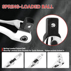 10-Piece Breaker Set - 3/8", "1/2", "1/4" Breaker Bars, 180 Rotatable Head, 3 Extension Bars, 6"-15" Lengths, Organizer Case