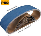 10-Piece 4 x 36 Inch 400 Grit Zirconia Sanding Belts, Heavy Duty Long-lasting Sanding Bands for Belt Sander, Rust Paint Removal, Wood Metal Grinding and Finishing