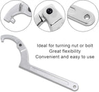 Adjustable C Pin Spanner Hook Wrench for Hydraulic Ram Cylinder, Mechanical Machine, Equipments Vehicles, (4 Pcs) 3/4-2", 1 1/4-3", 2-4 3/4", 4 1/2-6 7/10" Round Head Pin Spanner Wrench Set