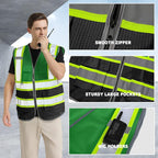 BeautyWill Custom Logo 10/20 Pack Safety Vest Class2 High Visibility Vest with Pockets Breathable Construction Vest Bulk