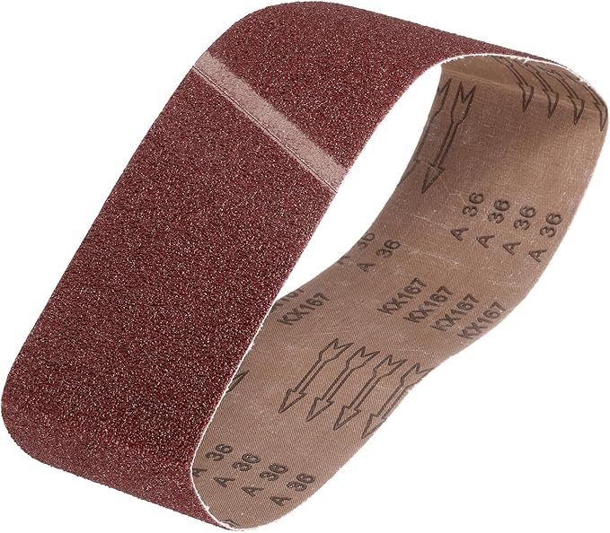HARFINGTON 4 x 36 Inch Sanding Belts, 1 Pcs 36 Grits Aluminum Oxide Abrasive Belt Sander File Belt for Woodworking, Metal Polishing, Knife Sharpener