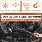 Mens Valentines Day Gifts for Him Telescoping Magnetic Pickup Tool Set - Inspection Mirror, Birthday Gifts for Men Dad Boyfriend Husband Mens Gifts Ideas 2-Pack