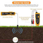 NOYAFA NF-816 Underground Wire Locator, Underground Cable Locator for Pet Fence Buried Sprinkler Valve, Locating Irrigation Tone Generator Kit Probe, Electrical Wire Tracer with Earphone