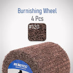 4" Non-Woven Wheel, Pack of 4, 100x100mm, Medium Grit 120, A/O, for Polishing Burnishing Machine