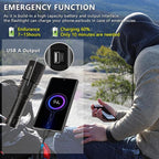 Rechargeable LED Flashlights 10000.00 High Lumens,𝟐𝟎𝟐𝟓 𝐍𝐞𝐰 High Powered Waterproof Tactical Flashlight Spotlight Flashlight for Home, Bright Flashlight Black for Outdoor Camping Emergency