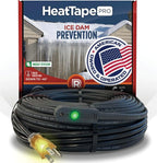 RADIANT SOLUTIONS HeatTapePro - Intelligent Commercial Grade Self-Regulating Heat Cable with GlowCap™ - 10 YR warranty - Ice Dam & Pipe Freeze Protection - 75 ft cable + 10 Ft Cord, 120V, 6 watts/Ft