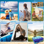 6 Pack Microfiber Oversized Lightweight Beach Towel 71x32 Extra Thin Large Sand Free Towels Travel Swim Pool Yoga Gym for Adults Women Men Beach Essentials Accessories Vacation Gift
