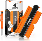 JOREST Contour Gauge Stocking Stuffers + Carpenter Pencil, Christmas Gift Ideas for Dad Men Husband Him, Profile Tool 10 Inch with Lock, Tile Flooring Woodworking, Measuring Shape Outline Edge Angle