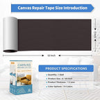 KING MOUNTAIN Canvas Repair Tape,Outdoor Gear Patch, 4×63 Inches,Waterproof,Self-Adhesive for Repairing Boat Covers,Sun Shades,Sofas,Tents,Lounge Chairs,Awnings (Coffee)