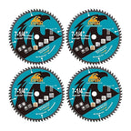 7-1/4 Inch Miter/Table Saw Blades 4pcs, 60 Teeth ATB TCT Fine Finish Wood Cutting Circular Saw Blade with 4/5 Inch Arbor