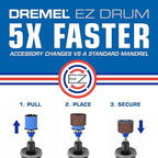 Dremel EZ686-01 EZ Lock Sanding and Grinding Rotary Tool Accessory Kit- Includes Sanding Discs/Bands and Grinding Stones- Perfect for Detail Sanding and Sharpening
