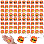 80 Pack Mini Tape Measure Keychains, 3ft/ 1m Functional Small Retractable Measuring Tape Portable Easy Read Pocket Measurement Tape for Birthday Party Favors Engineer Crafter Daily Use(Orange)