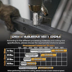 DAIMIT Hole Saw for Metal - Tungsten Carbide Tipped 1-31/32" Inch(50mm) Hole Cutter with Pilot Drill Bits for Stainless Steel, Iron, Copper, Brass - Heave Duty Hole Saw for High Precision Cutting