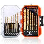 M35 Cobalt Drill Bit Set 20PCS(1/16"-1/2") High Speed Steel Jobber Length Drill Bit Kit for Hardened Metal with Index Storage Case