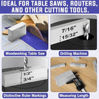 Setup Blocks Woodworking,15 Pcs Setup Height Gauge Set with Laser-Engraved Markings, Precision Woodworking Measuring Tools for Router and Table Saw, All Aluminum