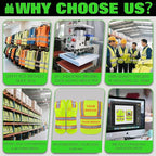 BeautyWill Custom Logo 10/20 Pack Safety Vest Class2 High Visibility Vest with Pockets Breathable Construction Vest Bulk