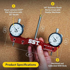 SST - Mini Mill & Lathe Tramming System - Tram, Align, & Square for Machine Calibration - For Angular Misalignment - Precise & Powerful - 0.001” Dial Indicators - Designed in the USA