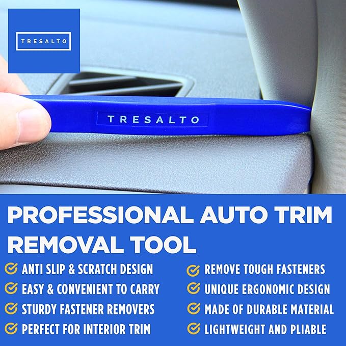 Auto Trim Removal Tool Set - 12pcs (No Scratch Plastic Pry Kit) - Auto Trim Car Tools, Easy Door Panel Removal Tool for Fastener, Clip, Molding, Dashboards, Interior Tools