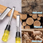 HARFINGTON Wood Chisel 1" CRV Steel Beveled Edge Blade PVC High Impact Handle Woodworking Hand Tools with Caps for Carving Furniture Making Carpentry Tools